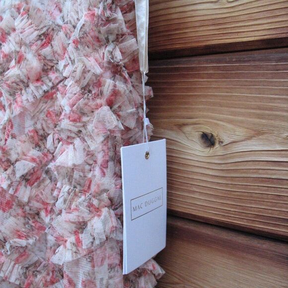 MAC DUGGAL  8060 Ruffle Tiered Short Sleeve A Line Dress - Picture 13 of 14